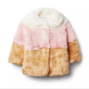 Janie and Jack- Baby Girl Neapolitan Fuax Fur Coat